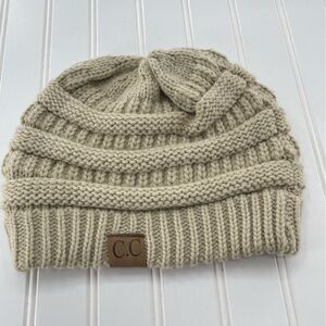 C.C. Cream Oatmeal Beanie Thick Soft Cable Knit Cap Warm
Chunky Stretchy Beanie